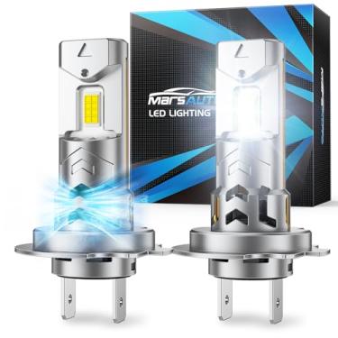 Imagem de Marsauto Farol de neblina H7, super brilho de 34.000 lm, lâmpadas à prova d'água 6500K, instalação rápida em 3 minutos, pronto para canbus, pacote de 2 lâmpadas H7 para dirigir à noite