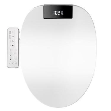 Imagem de Assento sanitário bidê com controle remoto, assento de vaso sanitário alongado, bidê com secador e água morna, temperatura ajustável do assento sanitário eletrônico