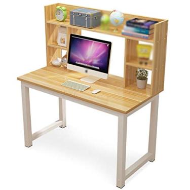 Imagem de Escrivaninha para computador, mesa de estudo grande para jogos, mesa para laptop, mesa de trabalho multiuso, para escritório em casa, 120 x 60 cm. (natural 120 x 45 x 75 cm)