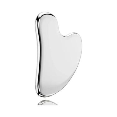Imagem de Ferramenta De Massagem Facial Gua Sha Em Aço Inoxidável, Raspador De M