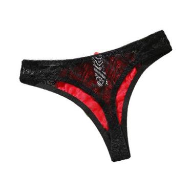 Imagem de Calcinha G-String Transparente Sexy Feminina Com Cintura Média-Baixa E