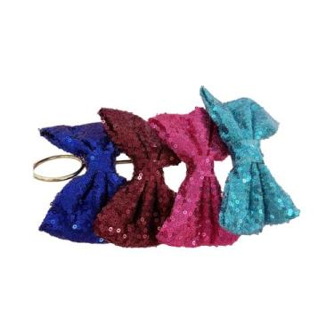 Imagem de Laços De Cabelo Com Lantejoulas De 5 Polegadas Para Meninas, Pacote Co