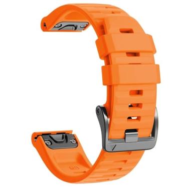 Imagem de MGTCAR Pulseira de relógio Fenix 8X para Fenix 6X Pro/Fenix 5X/Fenix 5X Plus/Fenix 7X/Fenix 3/HR/Tactix/Descent MK1/D2 Delta PX/D2 26 mm (laranja)