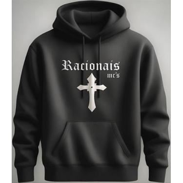 Imagem de Moletom Canguru Racionais Cruz Premium Unissex Rap Estiloso - Luken, P