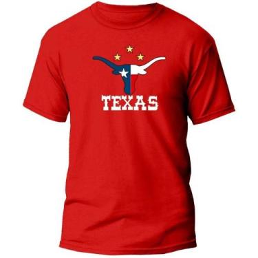 Imagem de Camisa Camiseta Rodeio Country Masculino 100% Algodão Texas Farm, Verm