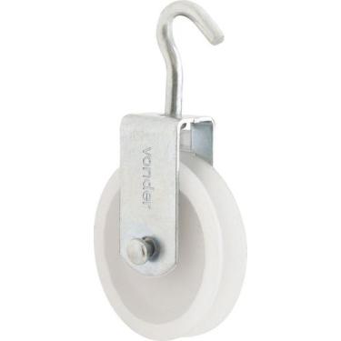 Imagem de Roldana Plástica 4cm Gancho 15 kg Vonder