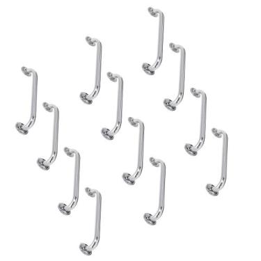 Imagem de Alça de Apoio Barra Inox 50cm Kit 12 Unidades Idoso Cadeirante Deficie