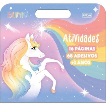 Imagem de Álbum para Colorir Pintar Maleta Blink Unicórnio 16 Páginas + 68 Adesi