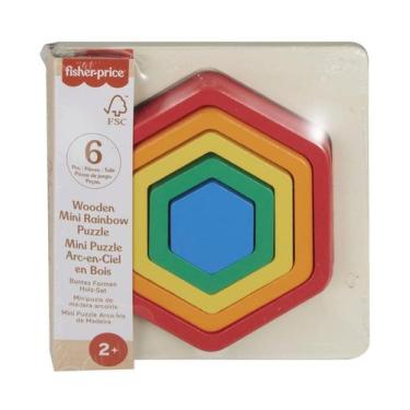 Imagem de Hxt98 fisher price quebra cabeca arco iris de madeira pentágono hxv01 
