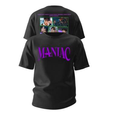 Imagem de Camiseta Algodao Skz Stray Kids Maniac Album Grupo Kpop MV, G, Preto