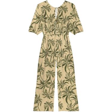 Imagem de Macacão Longo Estampado Com Mangas  E Amarração-Feminino