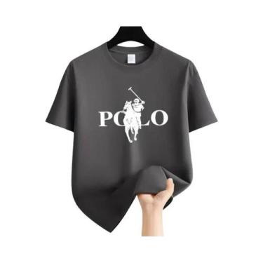 Imagem de Camiseta Casual De Verão Masculina, Manga Solta, Versátil, Gola Redond