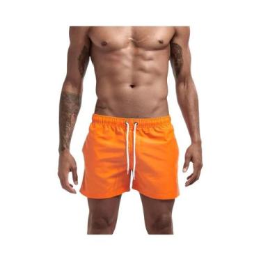 Imagem de Bermuda De Praia Masculina De Verão Com Forro De Malha, Roupa De Banho