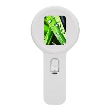 Imagem de Generic Digital Portátil Avançado, Ampliação de Tela HD de 2 Polegadas Microscópio Digital de 2 Polegadas Com Luz LED para Observação da Natureza (Branco)