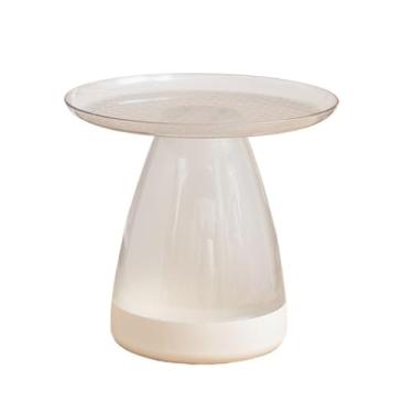 Imagem de Mesa central nórdica moda leve luxo mesa de centro moderna simples sala de estar sofá mesa lateral casa pequena mesa redonda quarto mesa (F)