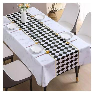 Imagem de Toalha de mesa retangular colorida toalha de mesa lavável tecido poliéster festa de casamento banquete acampamento tapete de mesa (2.140 x 200 cm)