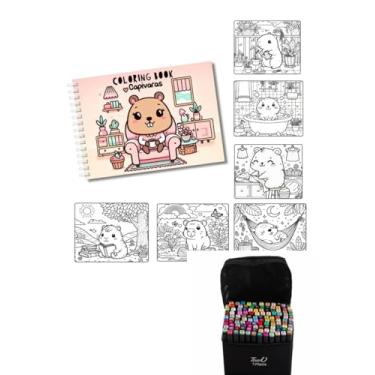 Imagem de Livro Bobbie Capivara + Canetinhas Touch Marca Texto Pontas Duplas - de a 120 cores - Premium (80)