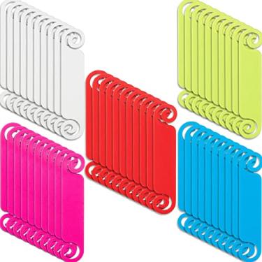 Imagem de 50 Peças de Etiquetas para Cabos Gerenciamento Identificação Graváveis Reutilizáveis Carregador USB Computador Telefone Organização Fios em Casa Carro Mesa