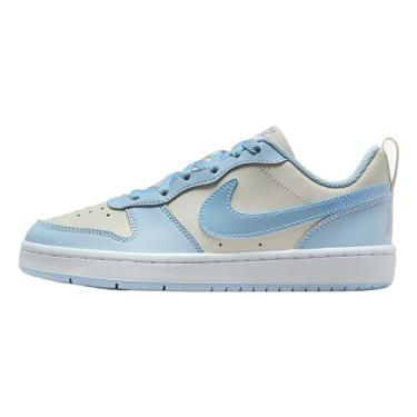 Imagem de Nike Tênis infantil unissex Court Borough Low Recraft (criança grande), Pérola macia/azul celestine/hortênsias, 19