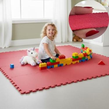 Imagem de KIT 12 Placas Tapete Tatame EVA 50x50cm 20mm 24 Bordas Emborrachado Ex