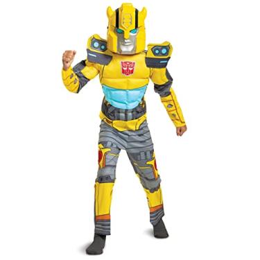 Imagem de Bumblebee Costume, Muscle Transformer Costumes for Boys, Padded Character Jumpsuit, Kids Size Small (4-6) Yellow