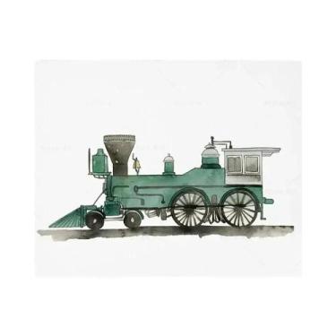 Imagem de Decoração Para Quarto Infantil, Pôster De Carro De Brinquedo Em Aquare