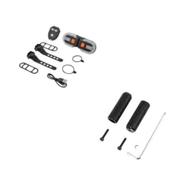 Imagem de Lanterna Traseira LED Recarregável USB Com Sinalizador Para Patinete E