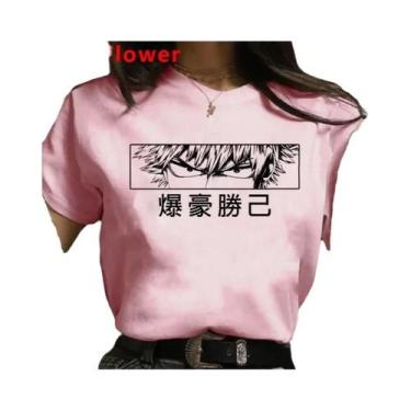 Imagem de Camiseta Feminina Branca My Hero Academia Bakugou Harajuku Kawaii Top 