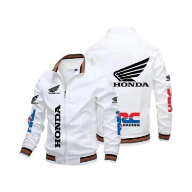 Imagem de Jaqueta Bomber Masculina Para Motociclistas Honda Moto 2025 Com Estamp