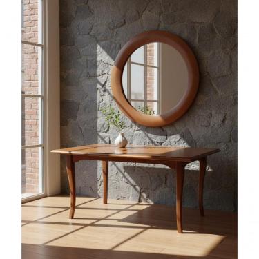 Imagem de Mesa Retangular 1,80 X 90 - Madeira Maciça - Móveis De Gramado - Castanho