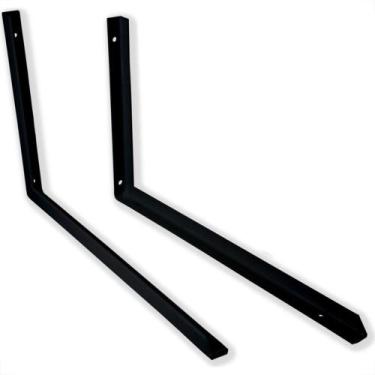 Imagem de Suporte Prateleira Hayner Reforcada Smf Preta 30Cm Peca 801510 - Kit C