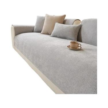 Imagem de Capa De Sofá Antiderrapante Minimalista Em Chenille Para Todas as Esta