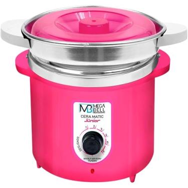 Imagem de Mega Bell, Panela aquecedora de cera para depilação, Termocera, Cera-Matic Júnior, Com refil, Bivolt, 400g, Rosa