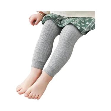 Imagem de Meias Sem Pé De Algodão Tricotadas Para Bebê Menina, Leggings Sólidas 