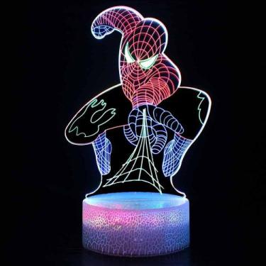 Imagem de Candeeiro de mesa 3D Spiderman LED Touch Light para crianças - taiyuan