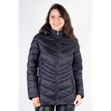 Imagem de Jaqueta feminina de nylon alongada com capuz 80236-Feminino