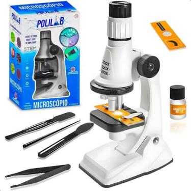 Imagem de Microscópio Infantil Educacional Stem Zoom 1200x - BP3003 - Polibrinq