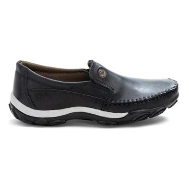 Imagem de Sapatilha Mocassim Slip Verão Campero Masculino Couro Preto, 0350, Ltg