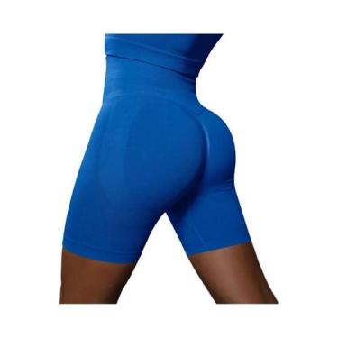 Imagem de Shorts De Yoga Femininos De Cintura Alta Sem Costura Respiráveis Para 