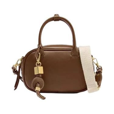 Imagem de Bolsa Transversal Retrô Color-Block De Lona E PU, Estilosa, Pequena E 