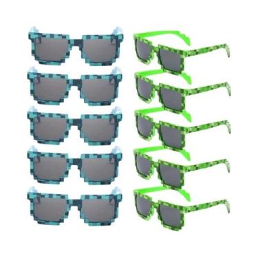 Imagem de Óculos De Gamer Pixel 8-Bit (Pacote Com 10) - Armação De Plástico, Ócu