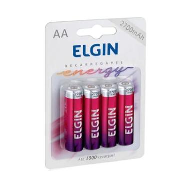 Imagem de Pilha Recarregável AA Elgin Ni-MH, 4 Unidades, 2700mAh - 82175