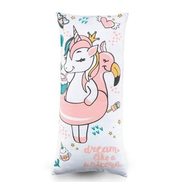 Imagem de Fronha Para Body Pillow Infantil Altenburg Mundo Kids 30cm X 65cm Unicorn Party