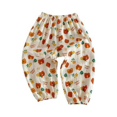Imagem de Calças Florais Para Meninas, Calças Anti-mosquito, Verão, Crianças, Ca