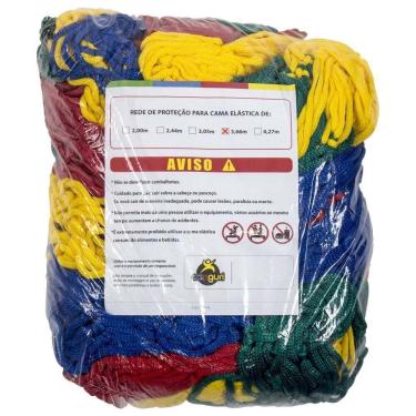 Imagem de Rede de Proteção Colorida PapiBrink p/ Cama Elástica de 3,66m