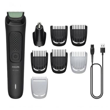 Imagem de Aparador De Pelos Philips Multigroom MG3917-15 Sem Fio Com 8 Acessórios E Autonomia De 60 Minutos Preto Bivolt