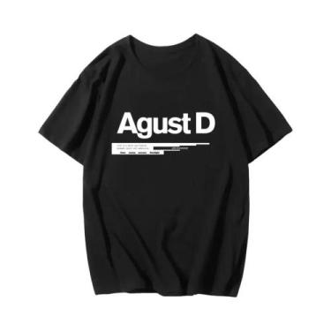 Imagem de Camiseta Feminina Coreana KPOP Agust D D-2 Álbum Yoongi Streetwear Gol