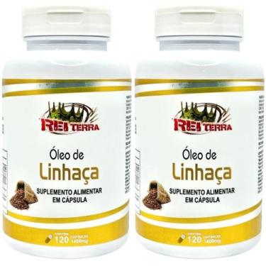 Imagem de Kit 2 Óleo De Linhaça 1400mg 240 Cápsulas - Rei Terra