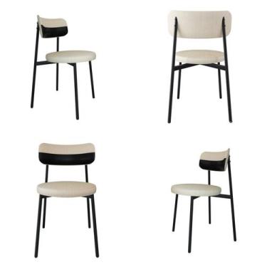 Imagem de Cadeira Kyta Fixa com 4 Pés 50 X 44,7 X 83,8 Cm com 4 Unidades - Metal