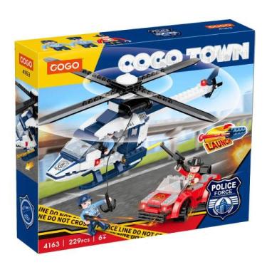Imagem de Blocos de Montar Helicóptero Coleção Police Force 229 pçs 4163 - COGO 
